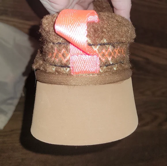 UGG Tazz Braid platform slippers Curly Brown Fuzzy Mules Clogs Womens Sz 12 Nwob